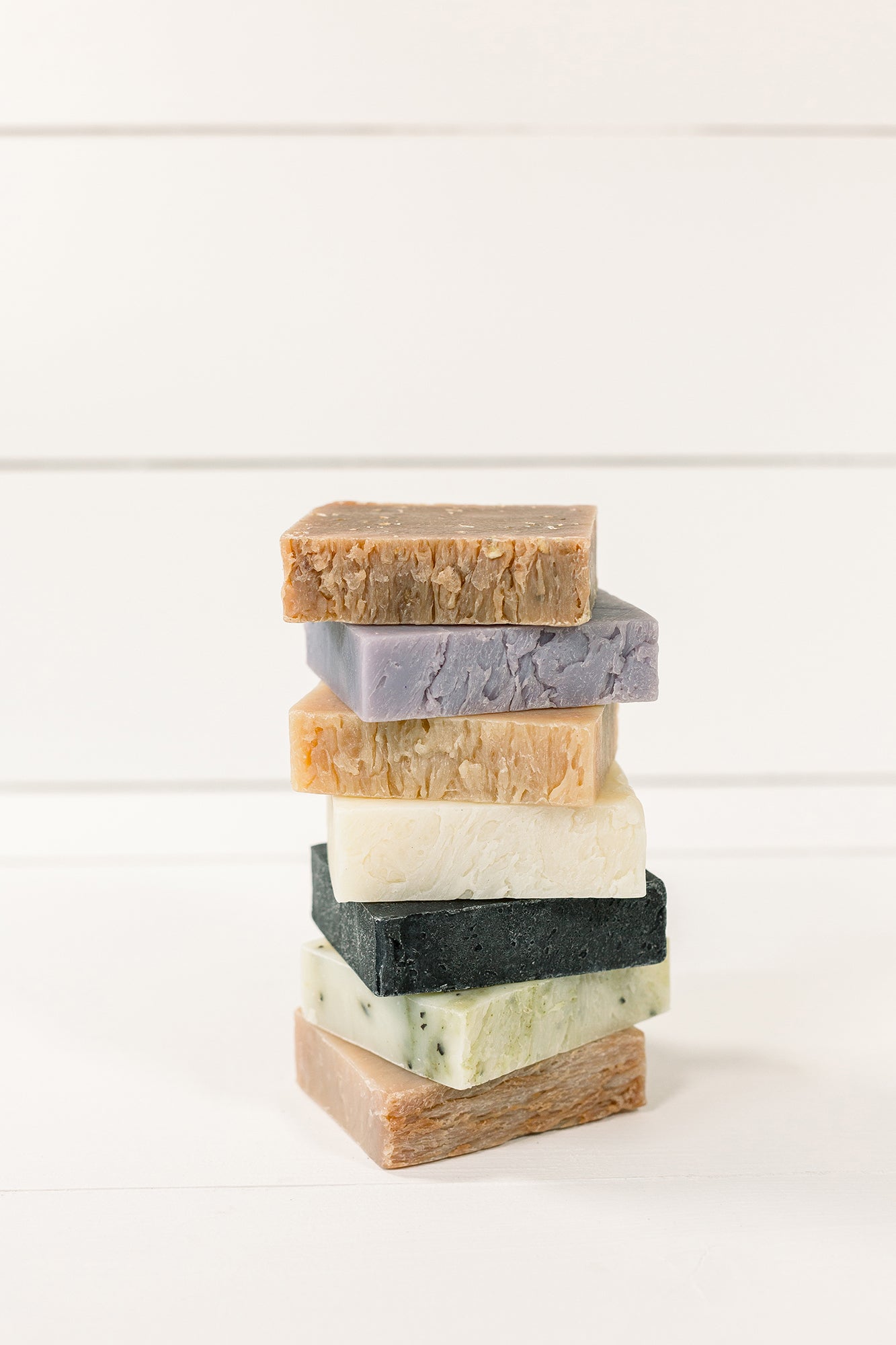 Stack of smalltown table natural soap bars