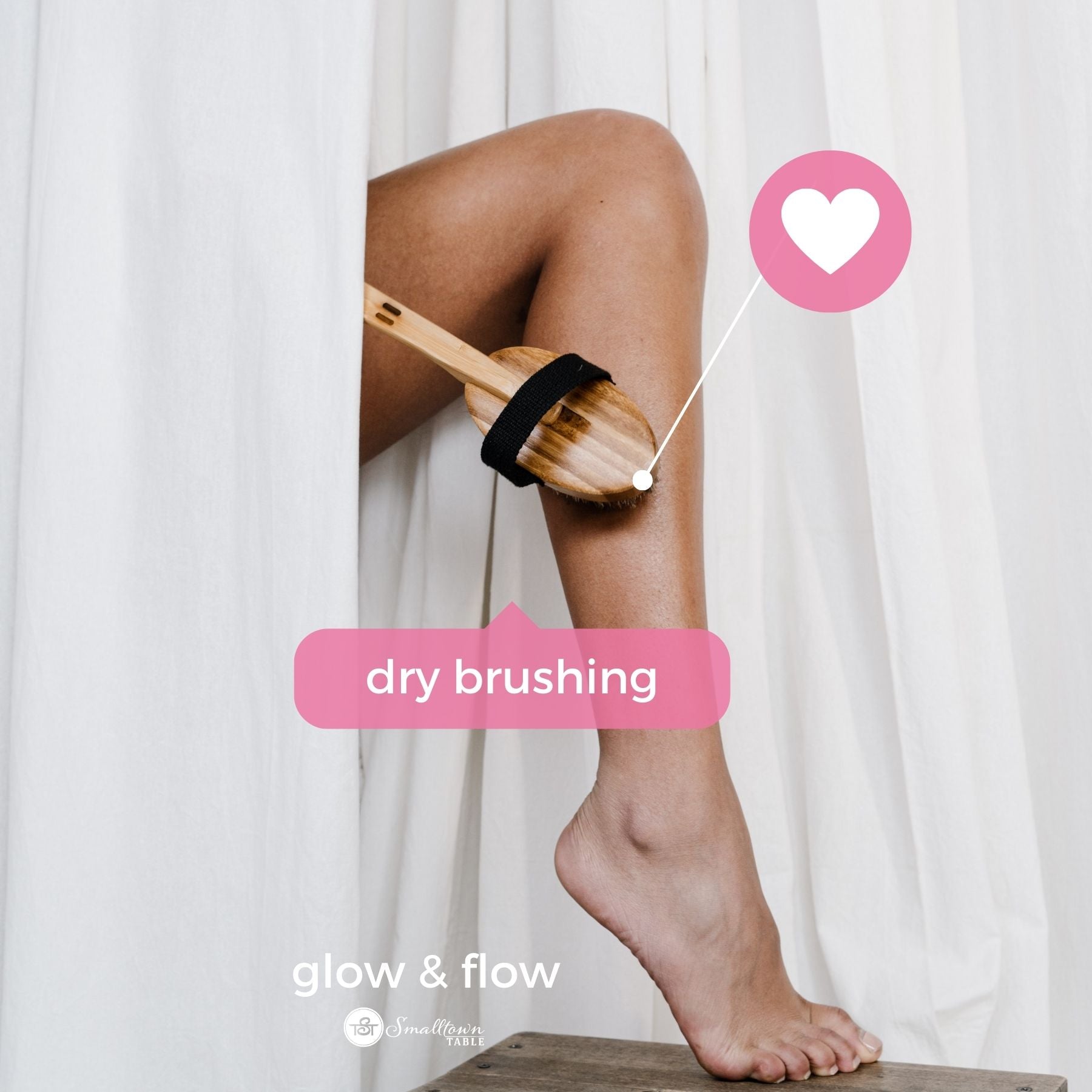 how to dry brush your body starting at your foot