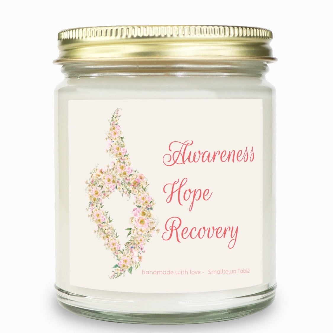 eating disorder symbol covered in flowers Awareness Hope Recovery