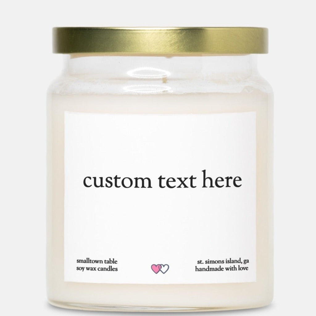 Custom Candle, Blank label candle, Soy candle, Create your own candle label, creative candle, custom text gifts personalized gifts