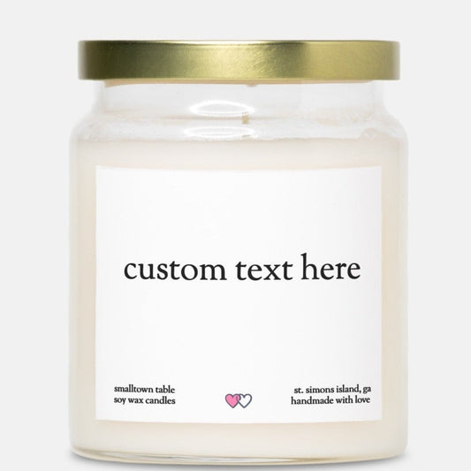 Custom Candle - Personalize Blank Label