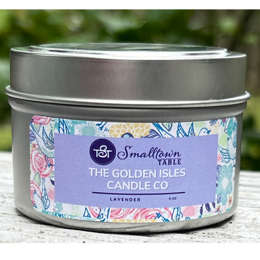 Hand Poured Soy Lavender Candle - 4oz Candle in Tin